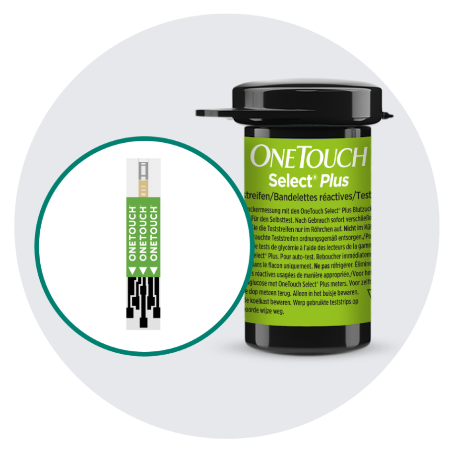 Tiras reactivas OneTouch Select Plus® Tiras reactivas OneTouch Select Plus®