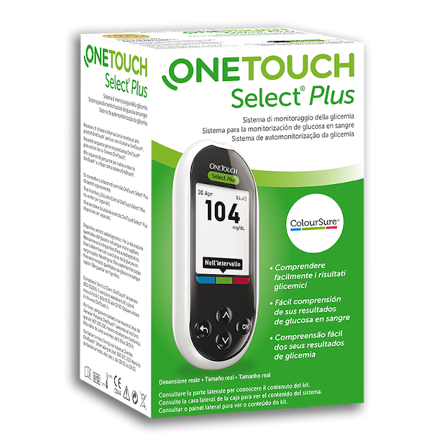 Caja del Medidor de Glucosa en Sangre OneTouch Select® Plus